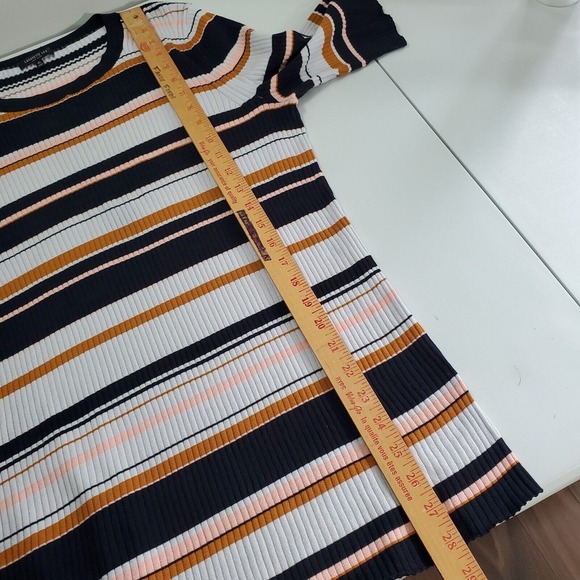 Lafayette 148 New York‎ Women Silk Blend Ribbed Shirt Size XL Striped Office Mod - Picture 10 of 11